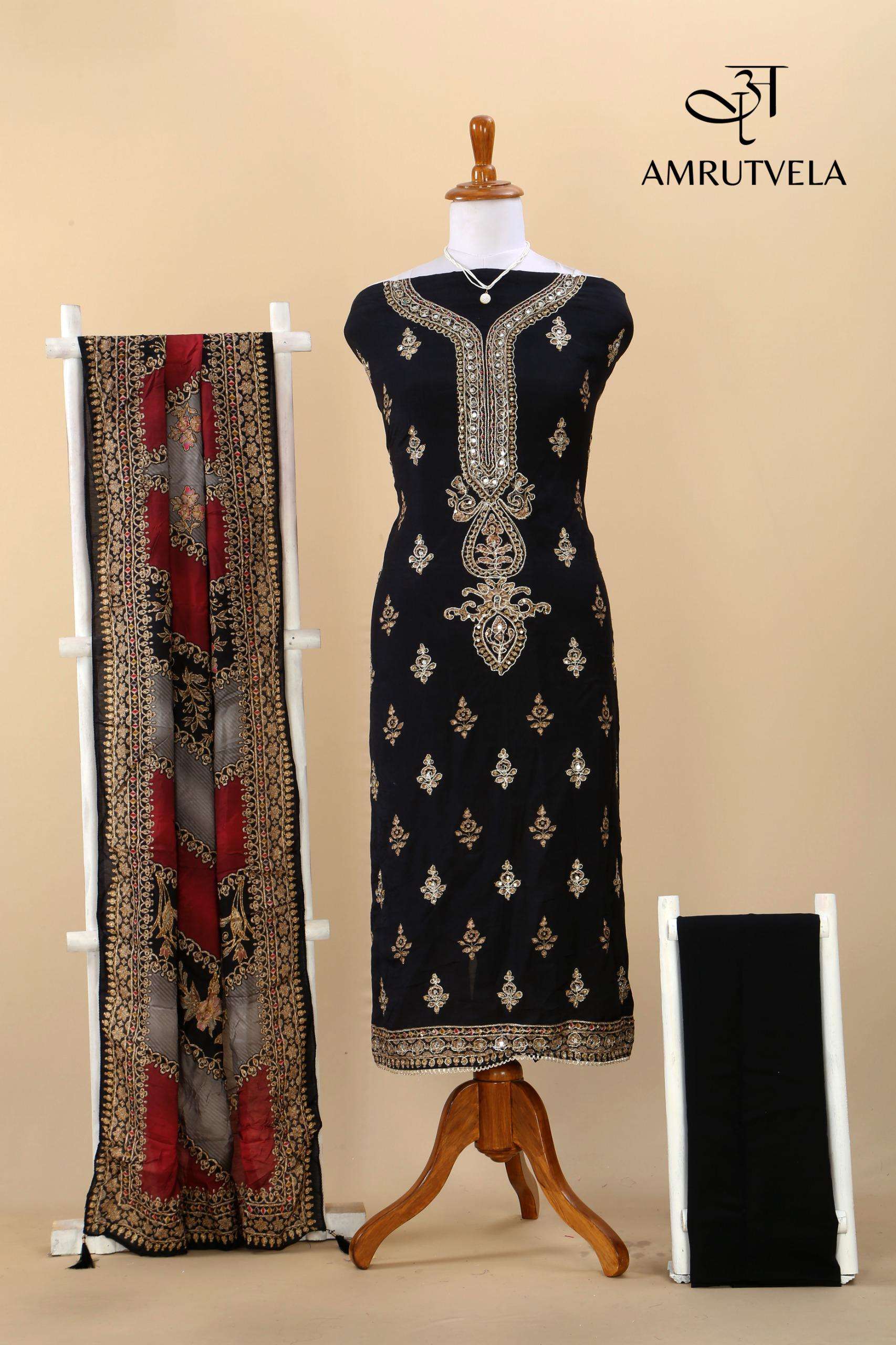 AMRUTVELA AT-176 PURE VISCOSE  MUSLIN PRINTED PAKISTANI DRESS-00062
