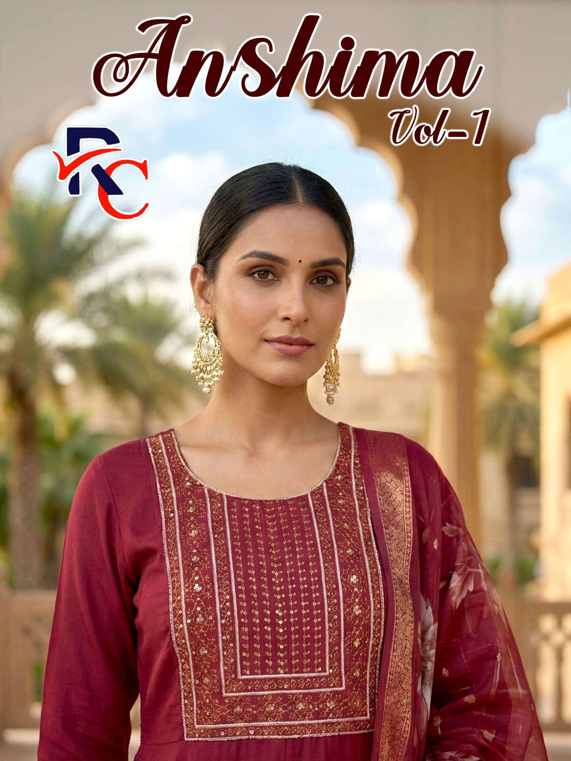 ANSHIMA VOL-1 BY ASLIWHOLESALE ROMAN SILK PREMIUM STITCHED ANARKALI SUITS SET-00320