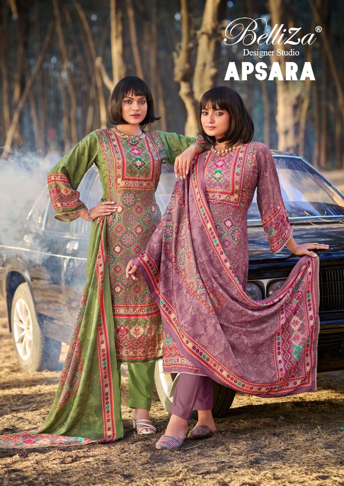 BELLIZA APSARA 001 TO 003 SERIES VISCOSE MUSLIN HANDWROK DRESSES-00201