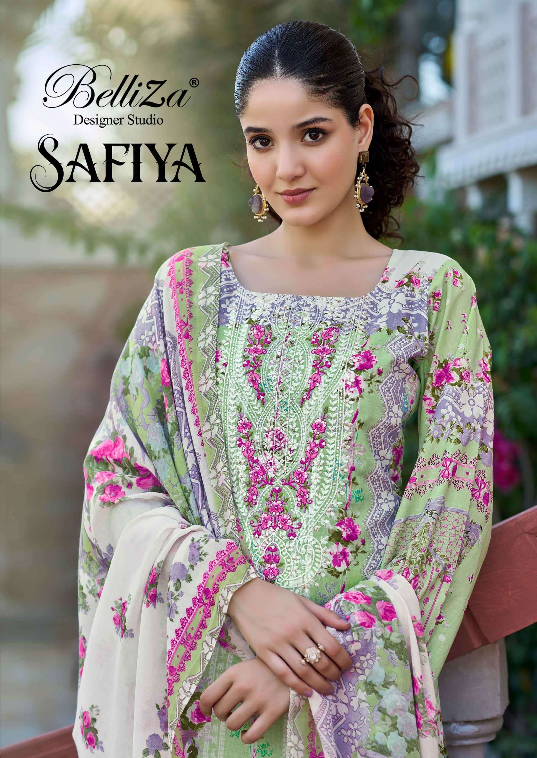 BELLIZA SAFIYA 001 TO 006 SERIES COTTON PRINTED DRESSES-00011