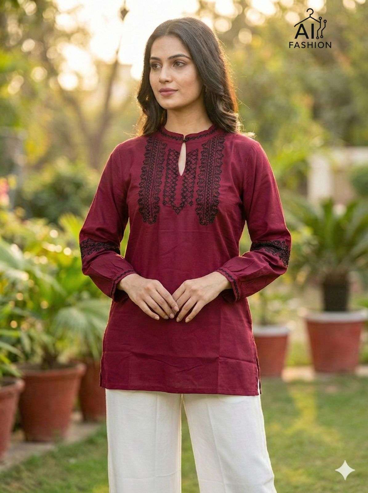 CHARMI VOL-7 BY ASLIWHOLESALE RAYON EMBROIDERY STITCHED TUNIC-00095