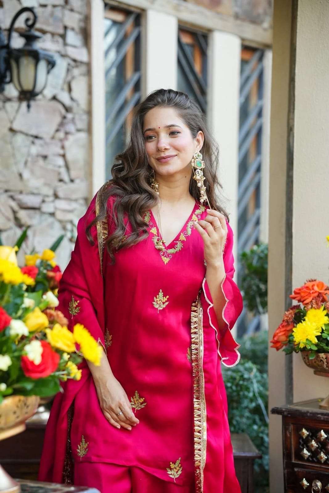 CHELSY BY ASLIWHOLESALE FENDY SILK EMBROIDERY DRESSES - 00264