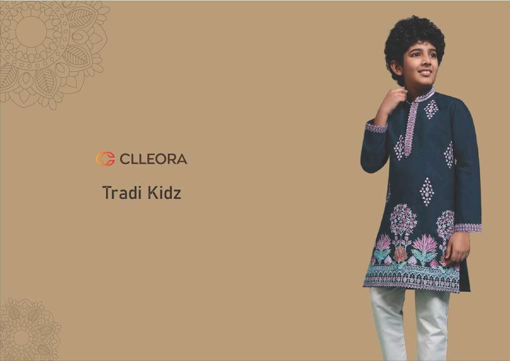 CLLEORA TRADI KIDZ 91121 TO 91128 SERIES VISCOSE SILK EMBROIDERY KURTA - 00278
