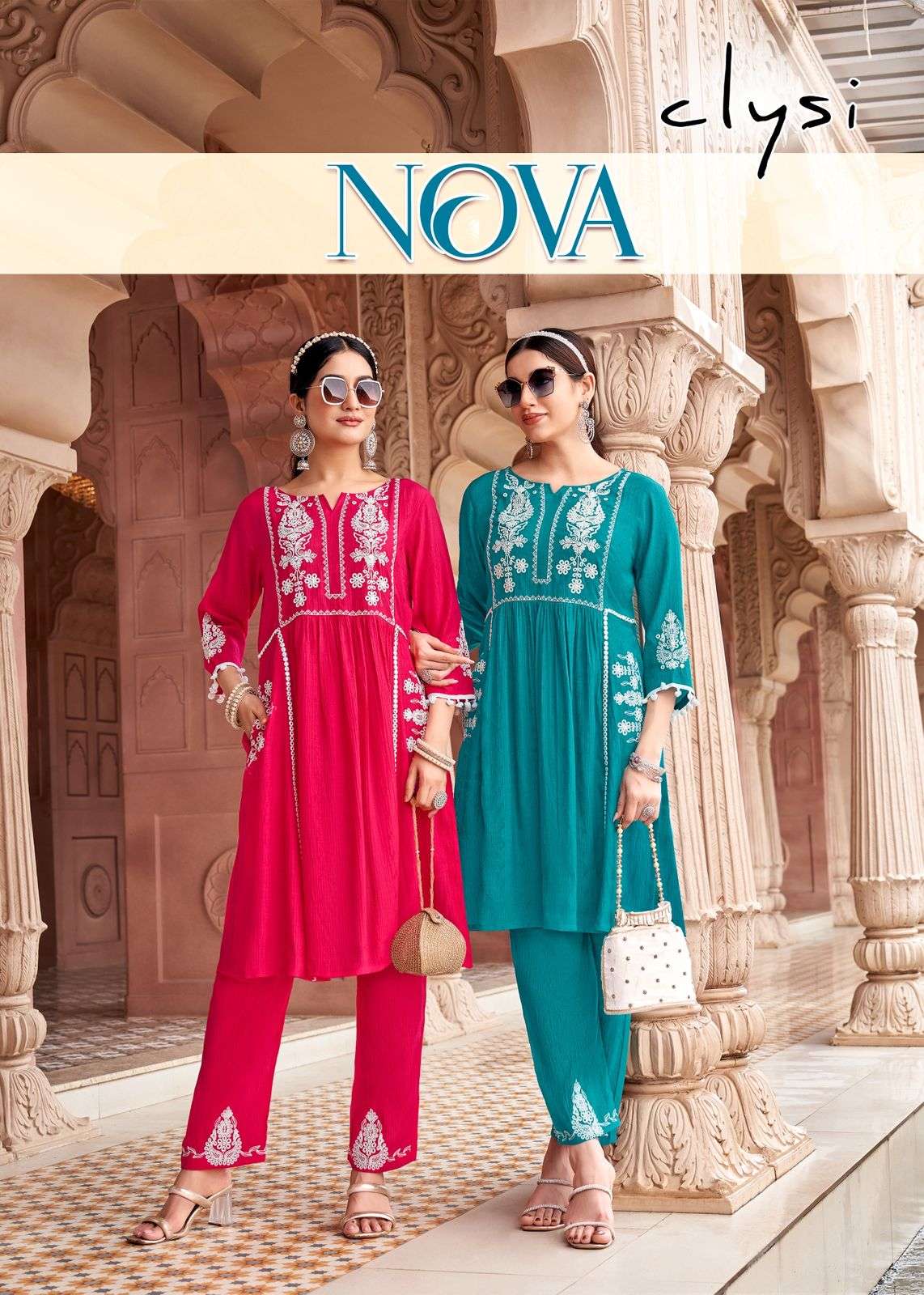 CLYSI NOVA 2032 TO 2035 SERIES PURE VISCOSE CO-ORD SET-00014