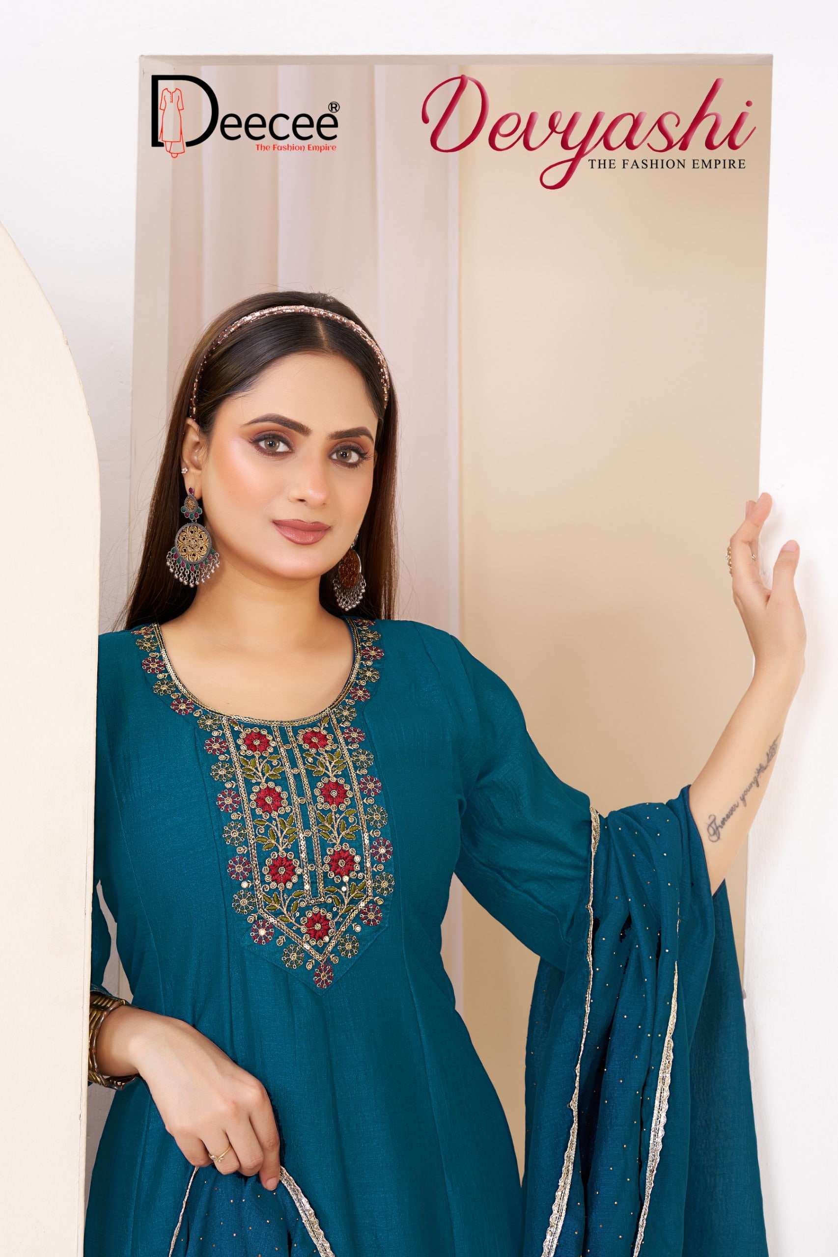 DEE CEE DEVYASHI VICHITRA SILK EMBROIDERY DRESSES-00014