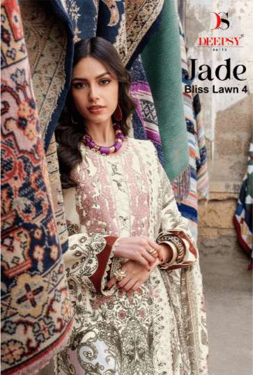 DEEPSY SUIT JADE BILSS VOL-04 1671 TO 1676 SERIES PURE COTTON EMBROIDERY PAKISTANI DRESSES-00201