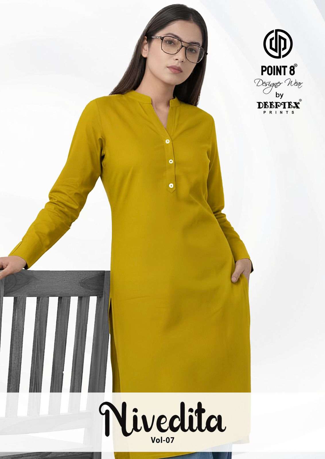 DEEPTEX NIVEDITA VOL-7 7001 TO 7008 SERIES COTTON STITCHED KURTIS SET-00015