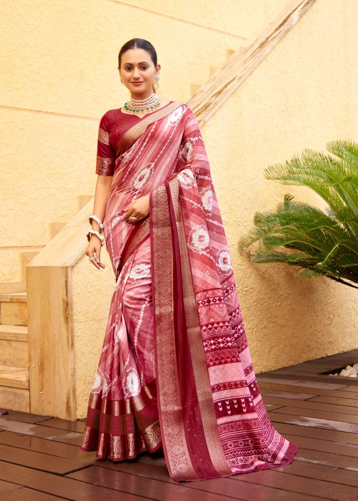DELA BY ASLIWHOLESALE SOFT SILK PRINTED SAREES-00178
