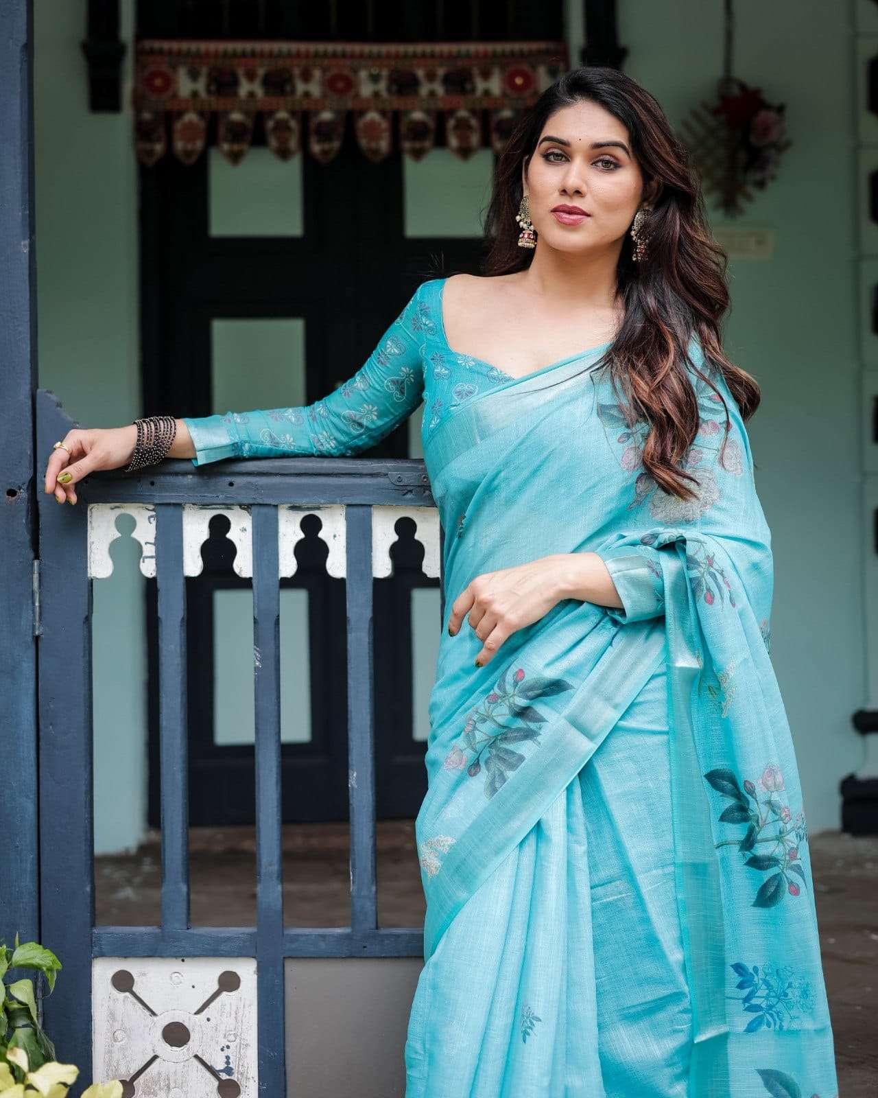 DEVYANI VOL-141 BY ASLIWHOLESALE LINEN COTTON PRINTED SAREES - 00259