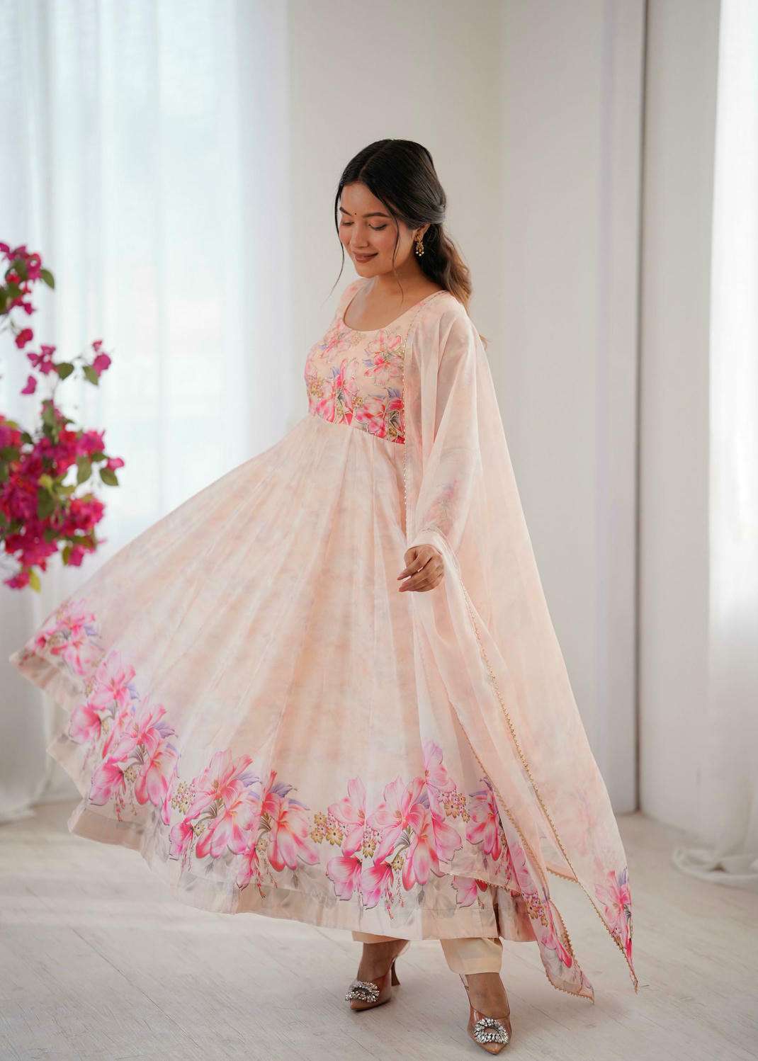 DN-552 BY ASLIWHOLESALE TABBY SILK ANARKALI SUIT WITH DUPATTA - 00232