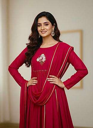  DN- 553 BY ASLIWHOLESALE MUL VISCOSE CHANDERI COTTON DRESSES - 00232