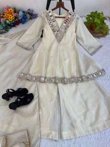 DN-558 BY ASLIWHOLESALE COSMO SILK EMBROIDERY DRESSES -  00232