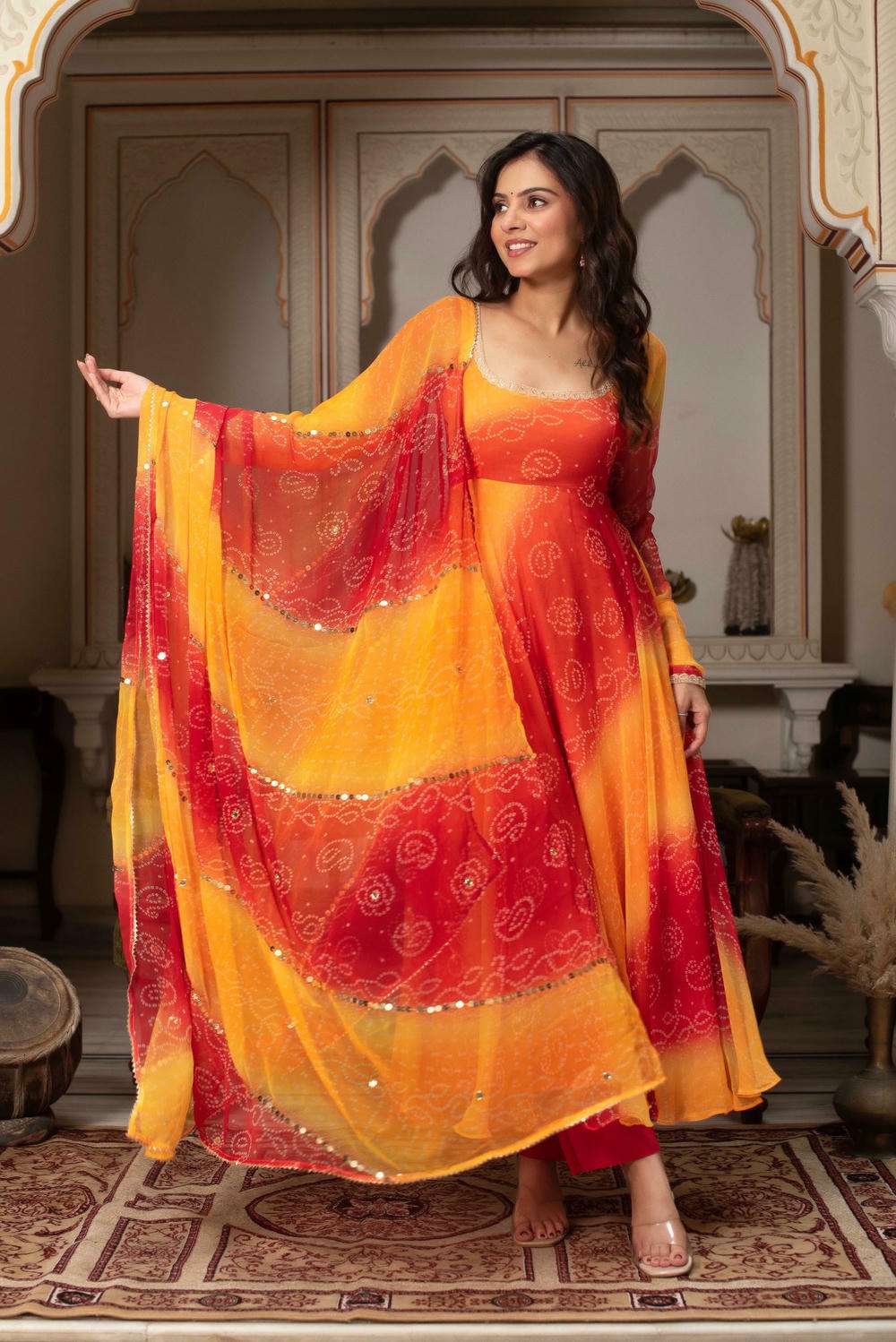 DN-561 BY ASLIWHOLESALE GEORGETTE PRINTED ANARKALI SUIT WITH DUPATTA - 00232