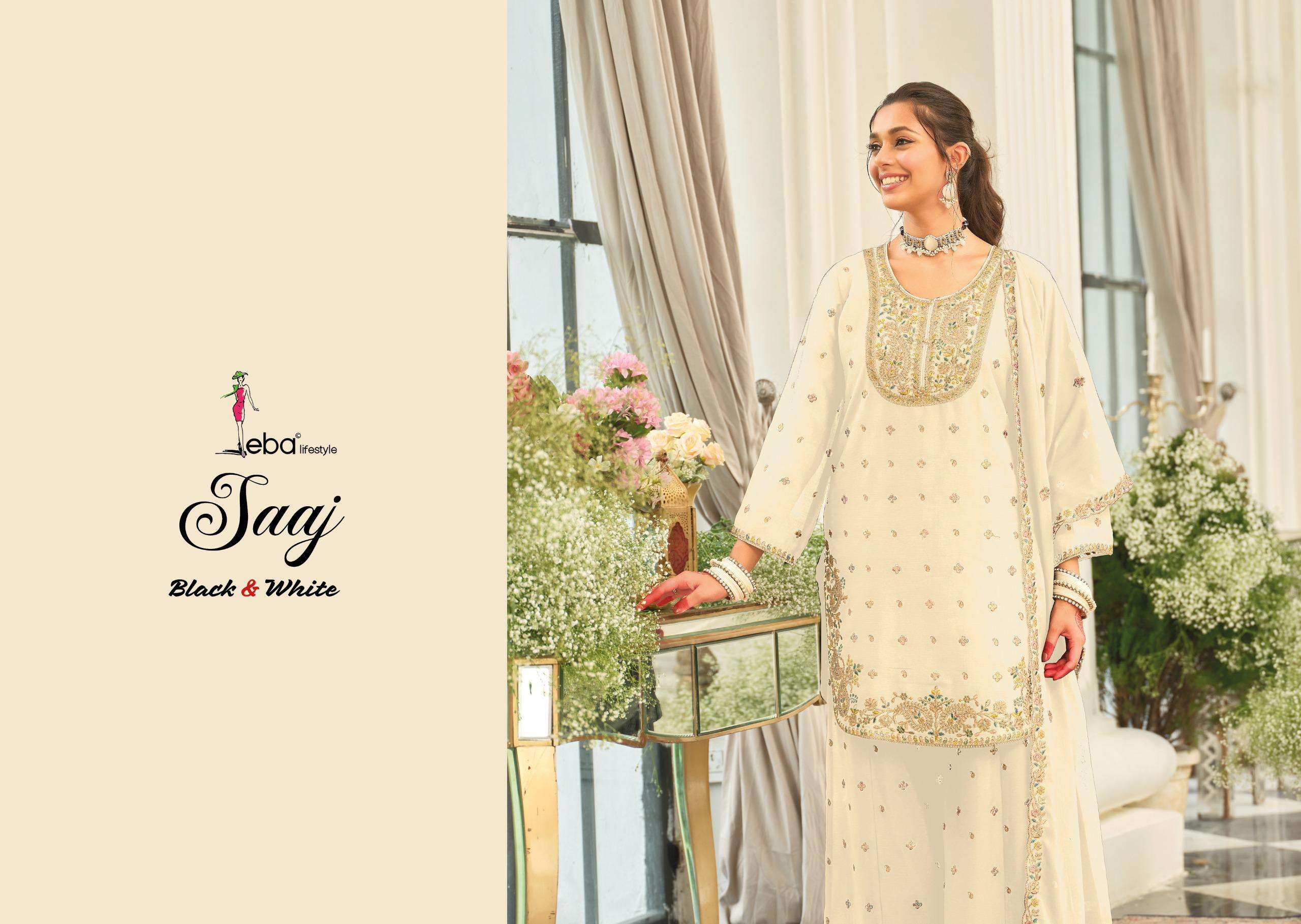 EBA LIFESTYLE SAAJ NX 2173 TO 2174 SERIES CHINON PAKISTANI SHARARA SUITS-00289