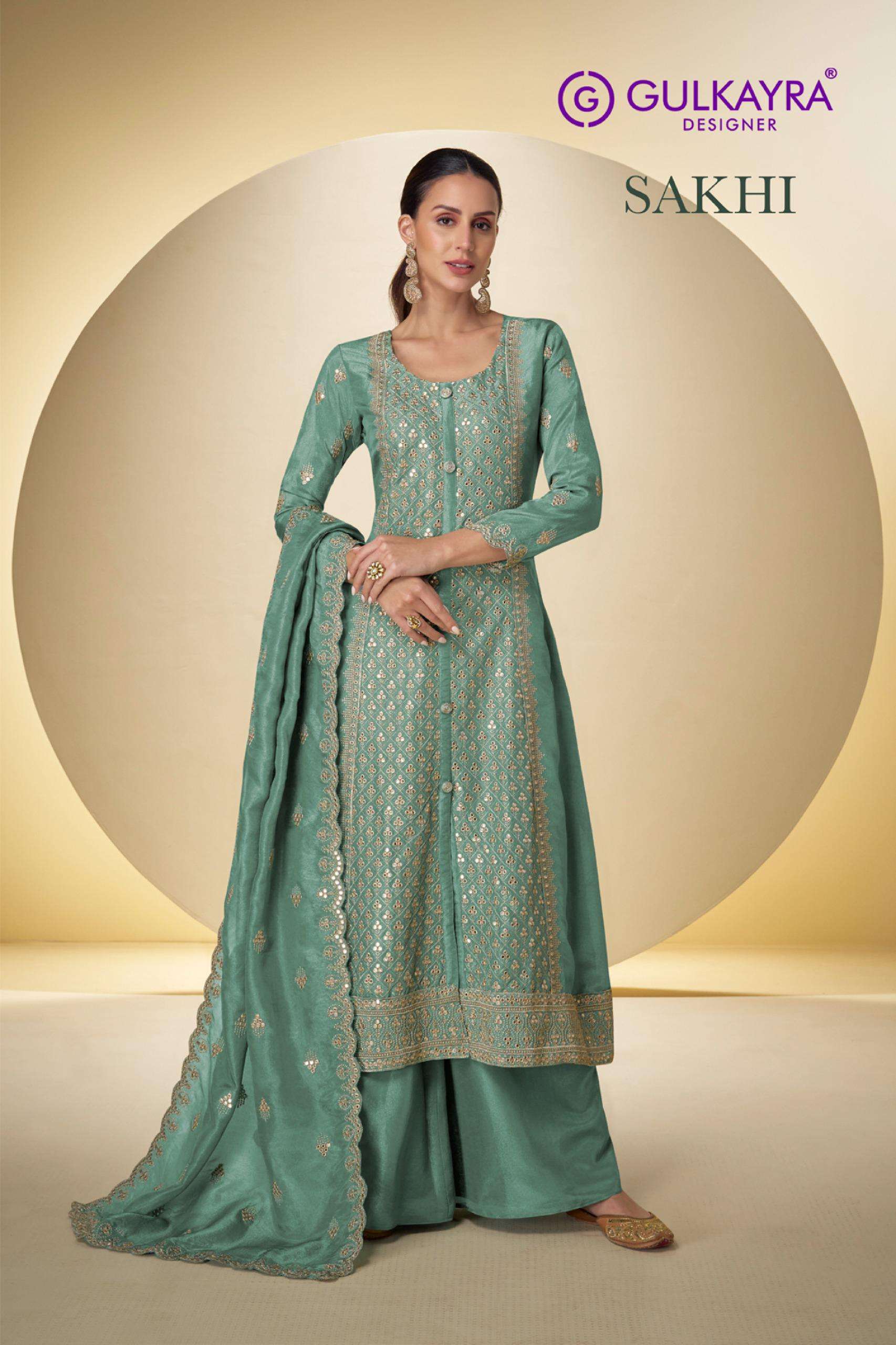 GULKAYRA SAKHI 7651-A TO 7651-D SERIES PURE SIMMER SILK EMBROIDERY DRESSES-00028