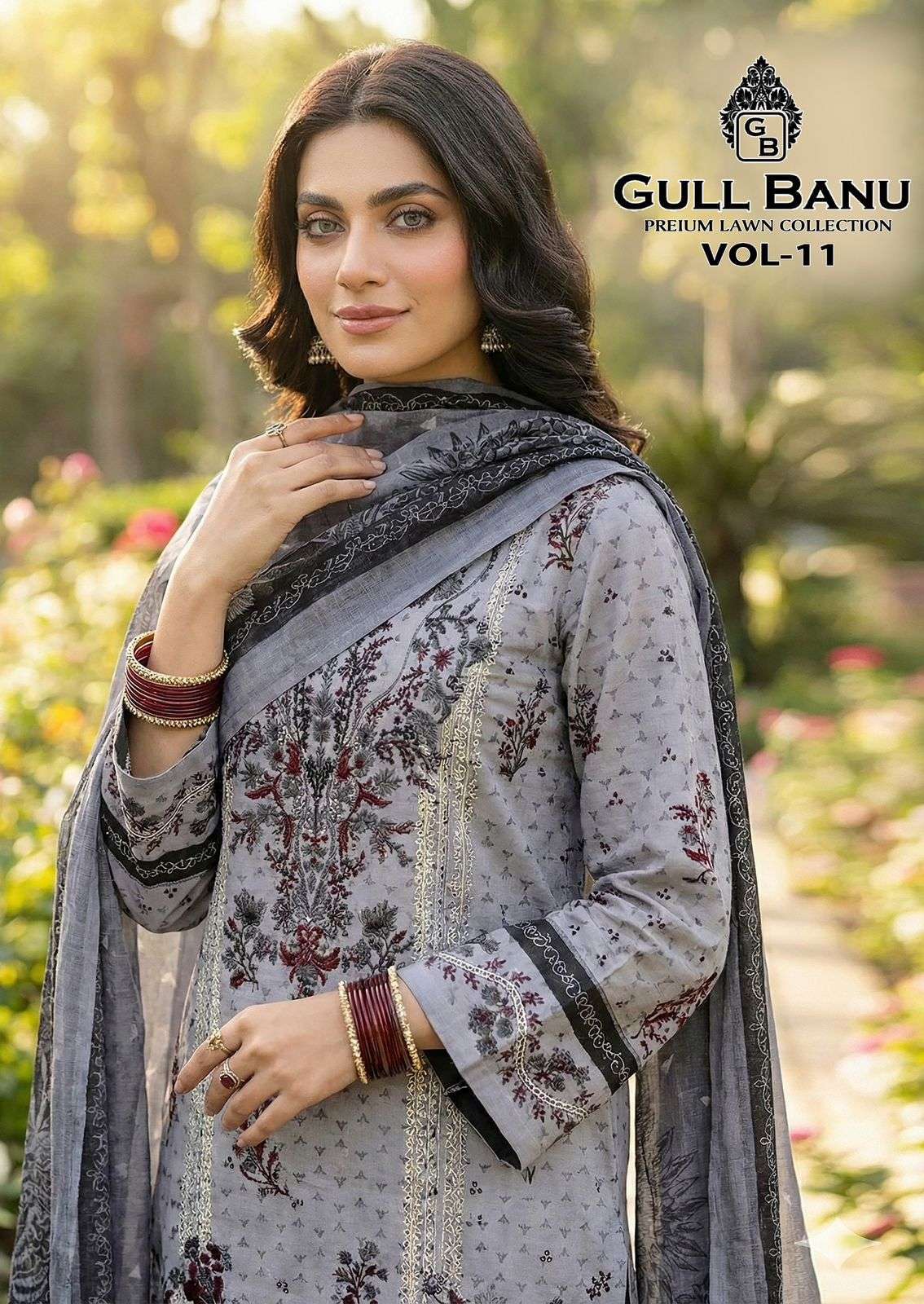 GULLAAHMED GULLBANU VOL-11 11001 TO 11006 SERIES PURE CAMBRIC PAKISTANI DRESSES-00062