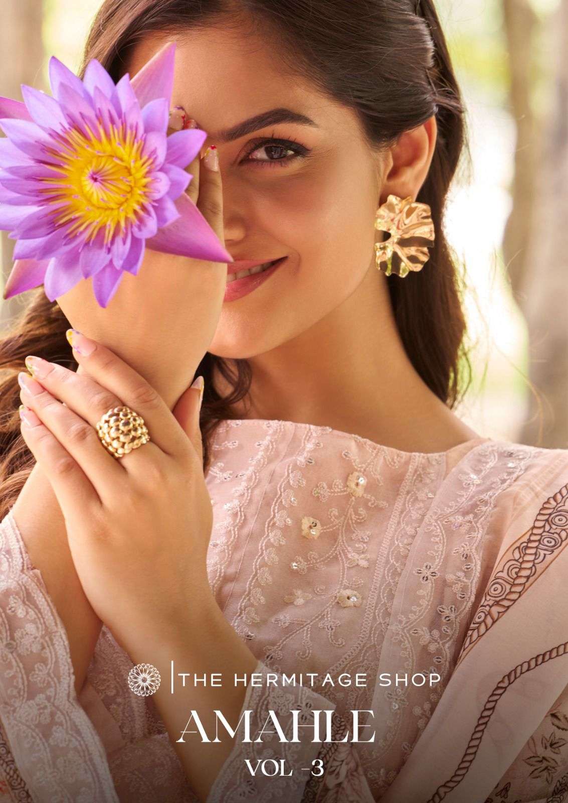 HERMITAGE AMAHLE VOL-03 101 TO 106 SERIES PURE VISCOSE LAWN EMBROIDERY PAKISTANI DRESSES-00062