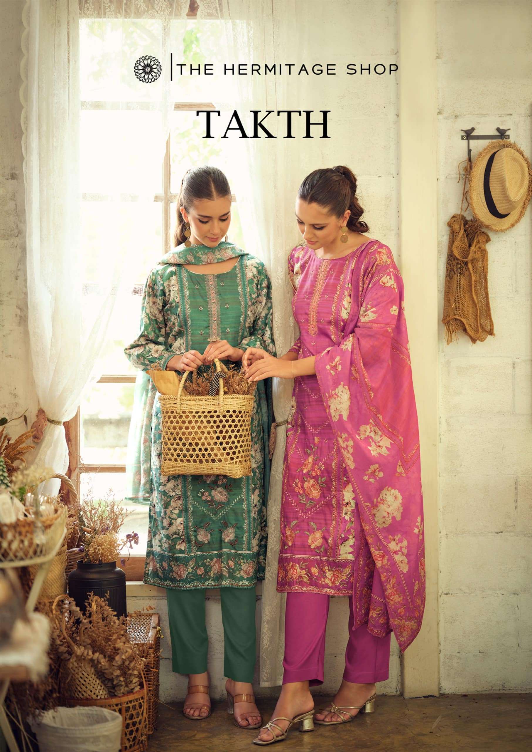 HERMITAGE TAKTH 1001 TO 1004 SERIES PURE COTTON PRINTED PAKISTANI DRESSES-00011