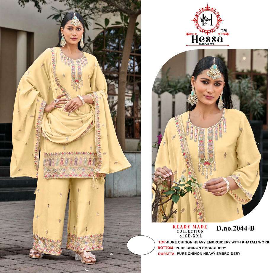 HESSA 2044 A TO D SERIES EMBROIDERY CHINON SALWAR SUIT - 00310