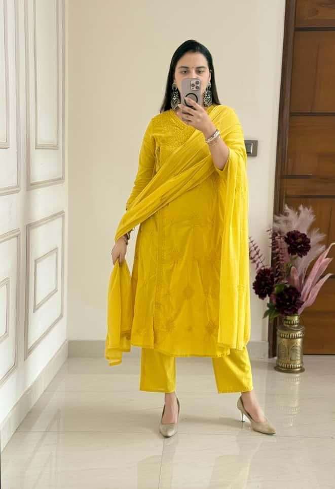 HIMANSHI VOL-908 BY ASLIWHOLESALE DESIGNER COTTON EMBROIDERY DRESSES-00211