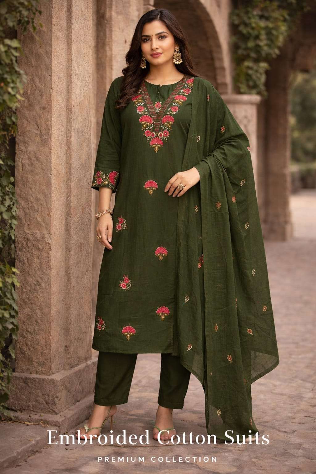 HIMANSHI VOL-913 BY ASLIWHOLESALE COTTON EMBROIDERY DRESSES-00211