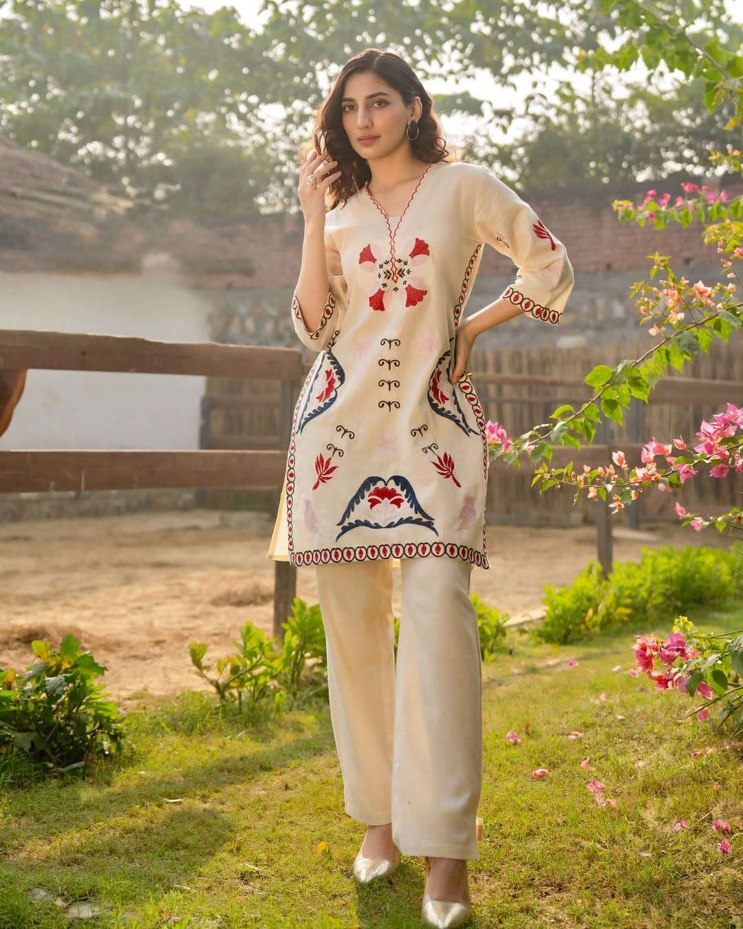 HIMANSHI VOL-915 BY ASLIWHOLESALE DESIGNER COTTON EMBROIDERY CO-ORD SET-00211