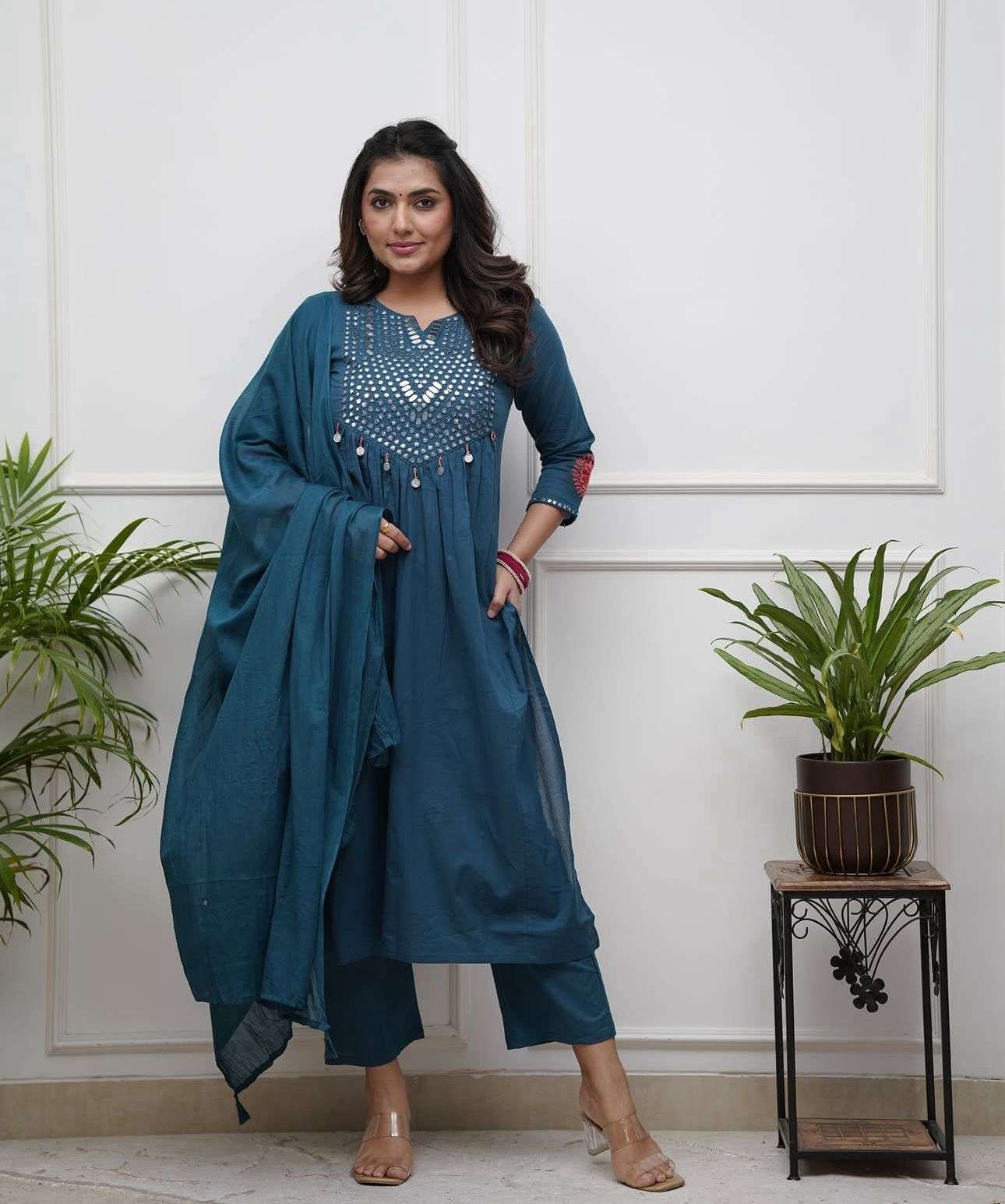 HIMANSHI VOL-916 BY ASLIWHOLESALE DESIGNER COTTON EMBROIDERY DRESSES-00211