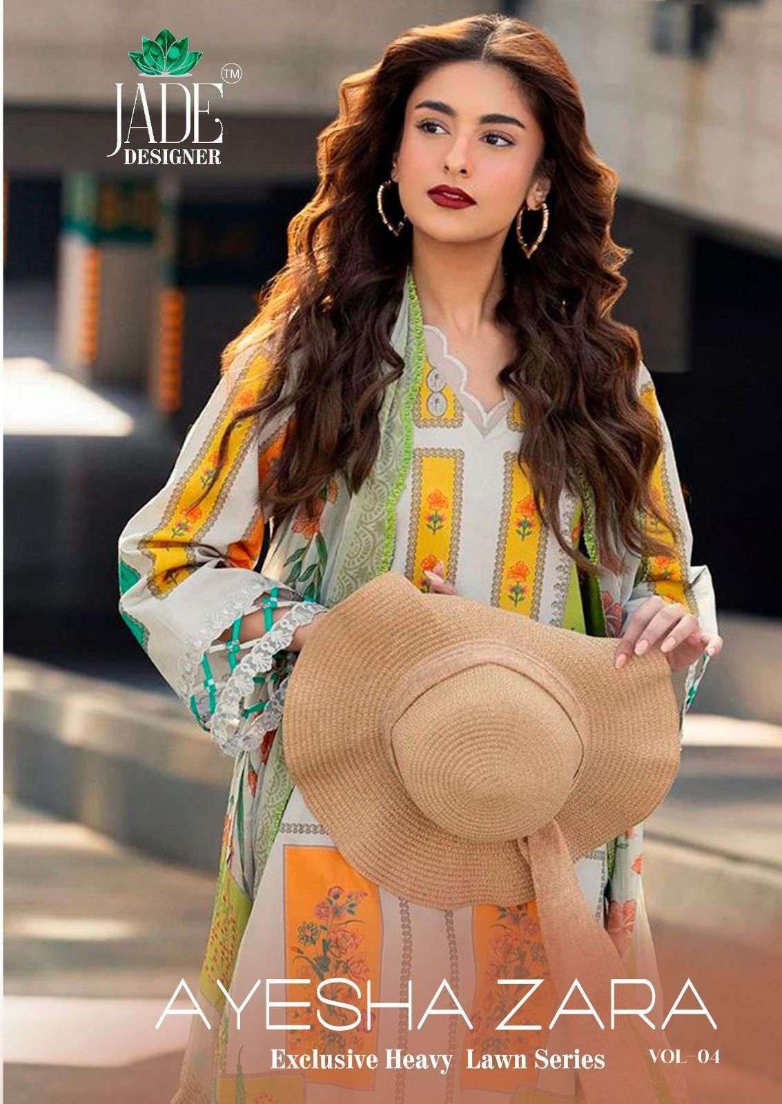 JADE AYESHA VOL-04 4001 TO 4006 SERIES PURE LAWN COTTON PRINTED PAKISTANI DRESSES-00062