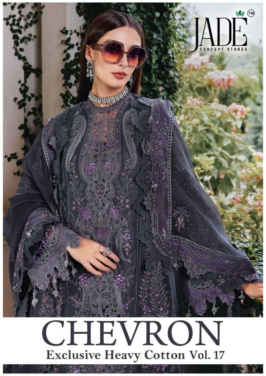 JADE CHEVRON VOL-17 161 TO 166 SERIES PURE COTTON PRINTED PAKISTANI DRESSES-00062
