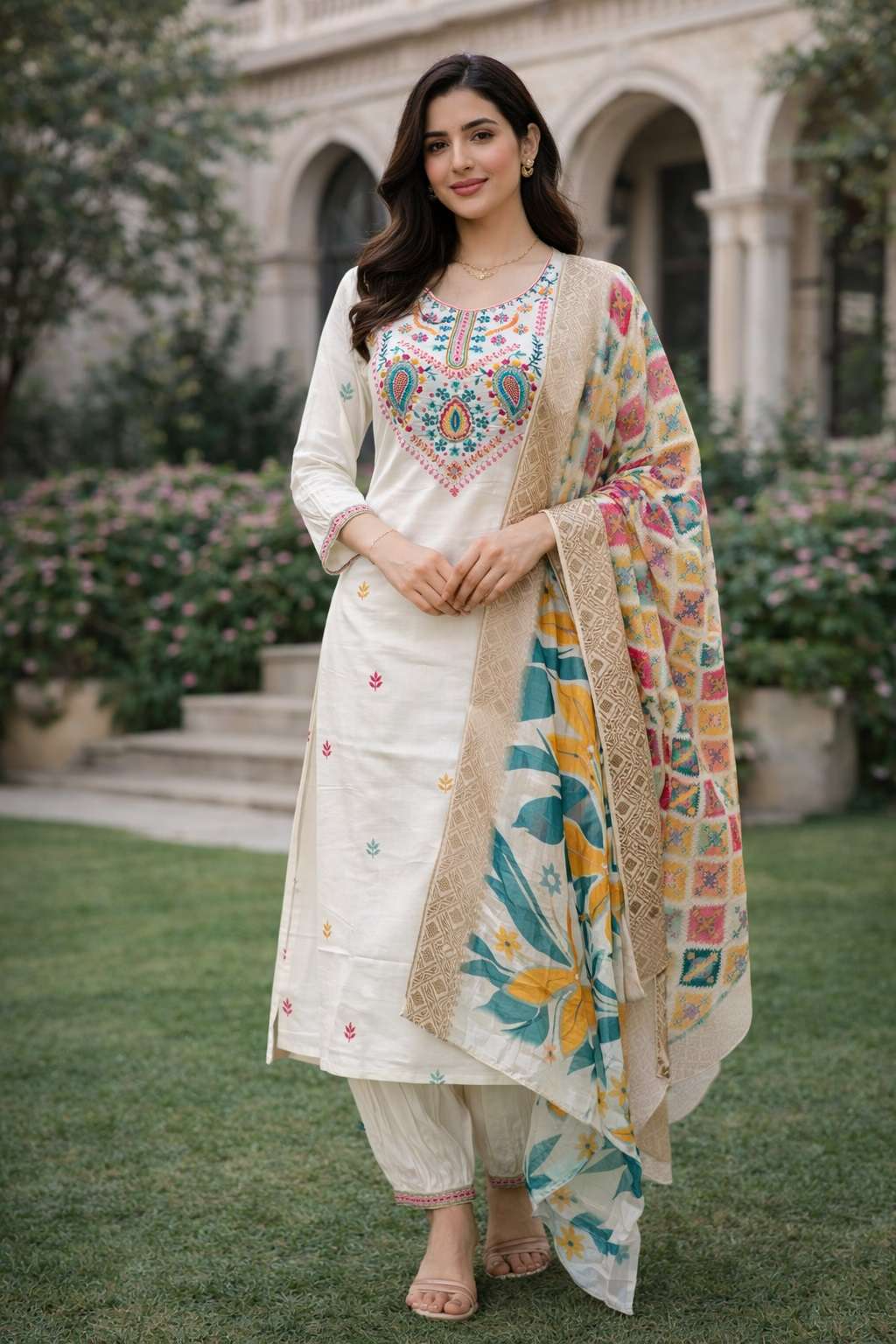 JANKI VOL-5 BY ASLIWHOLESALE COTTON SILK EMBROIDERY DRESSES - 00321