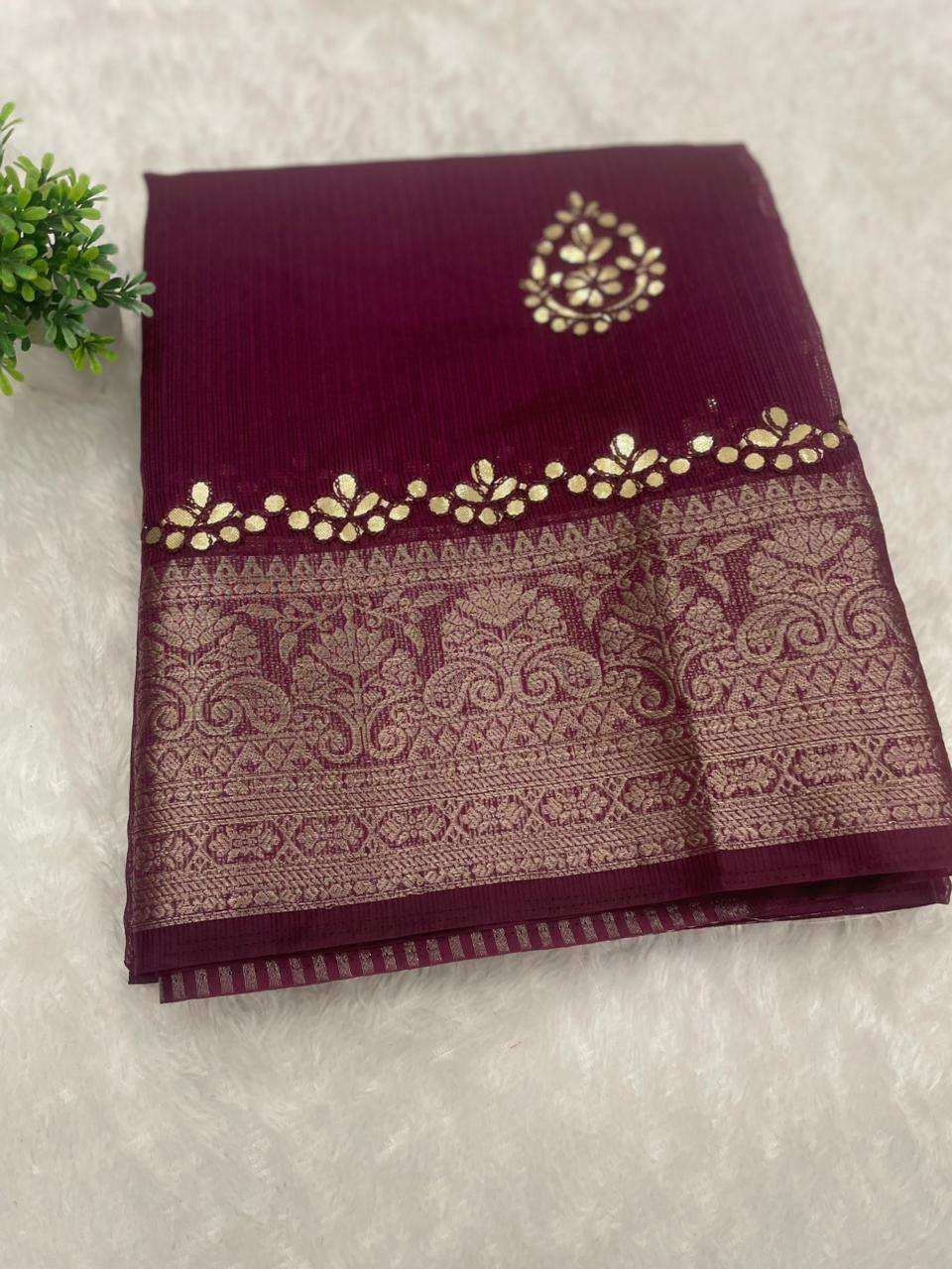 JANKI VOL-8 BY ASLIWHOLESALE KOTA CHECKS EMBROIDERY SAREES-00321