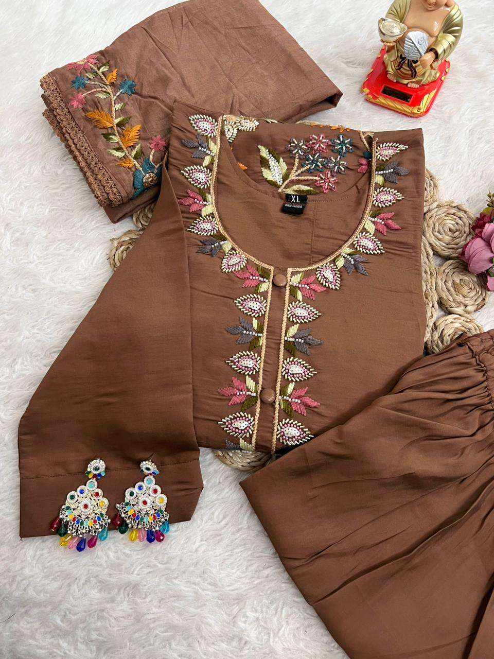 JYOTI VOL-436 BY ASLIWHOLESALE ROMAN SILK EMBROIDERY DRESSES - 00233