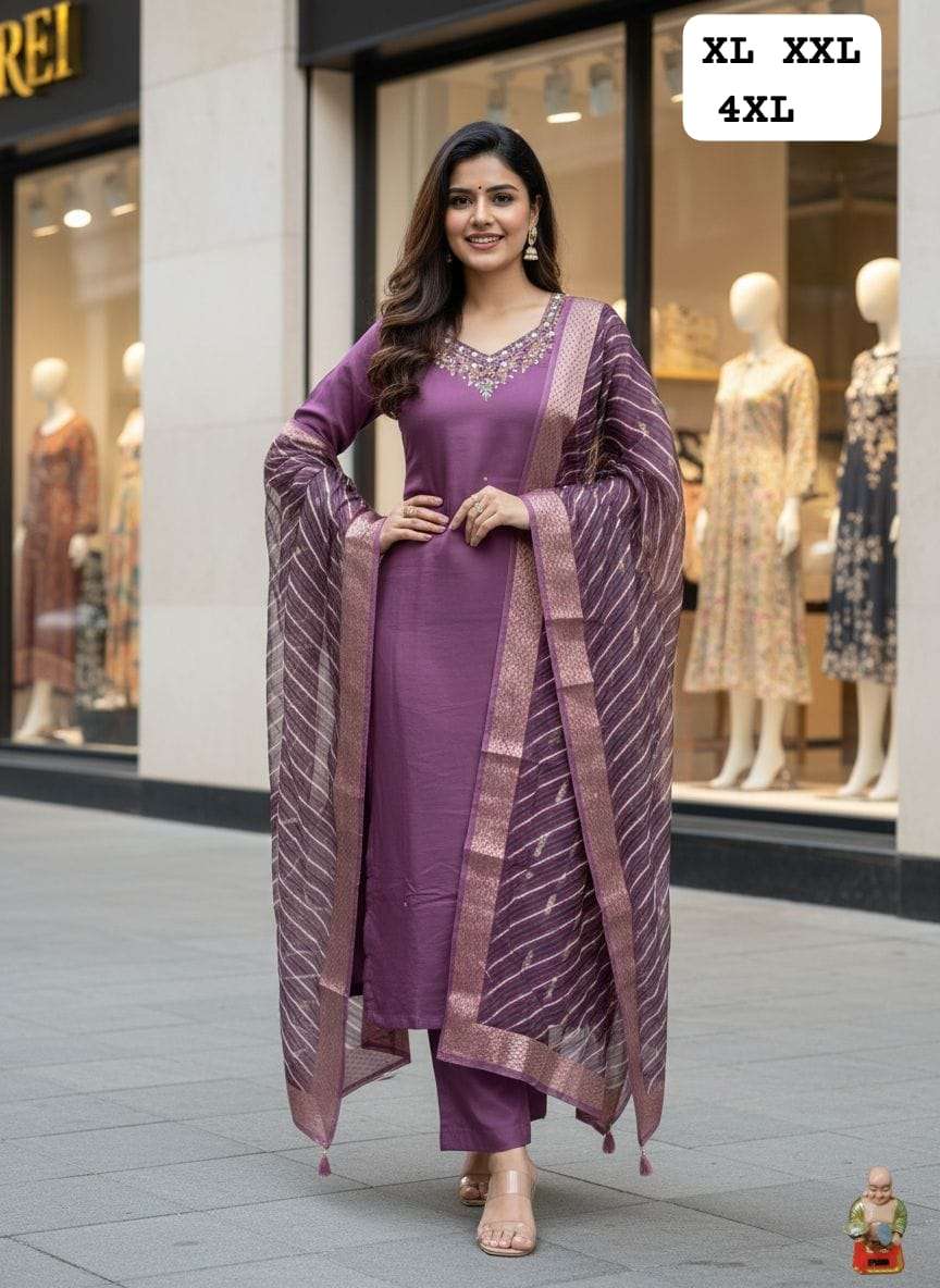 JYOTI VOL-437 BY ASLIWHOLESALE ROMAN SILK EMBROIDERY DRESSES - 00233