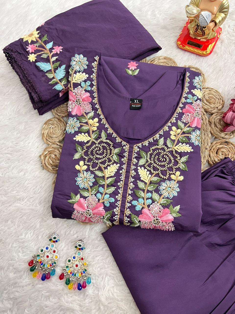 JYOTI VOL-441 BY ASLIWHOLESALE ROMAN SILK EMBROIDERY DRESSES - 00233