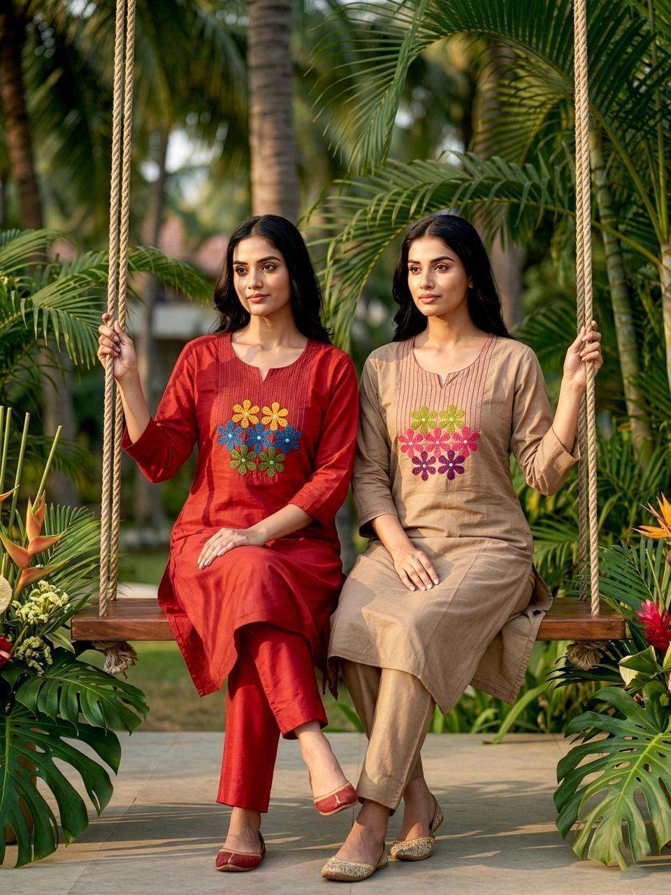 KAJRI BY ASLIWHOLESALE COTTON DHABU PRINTED KURTI SET-00320