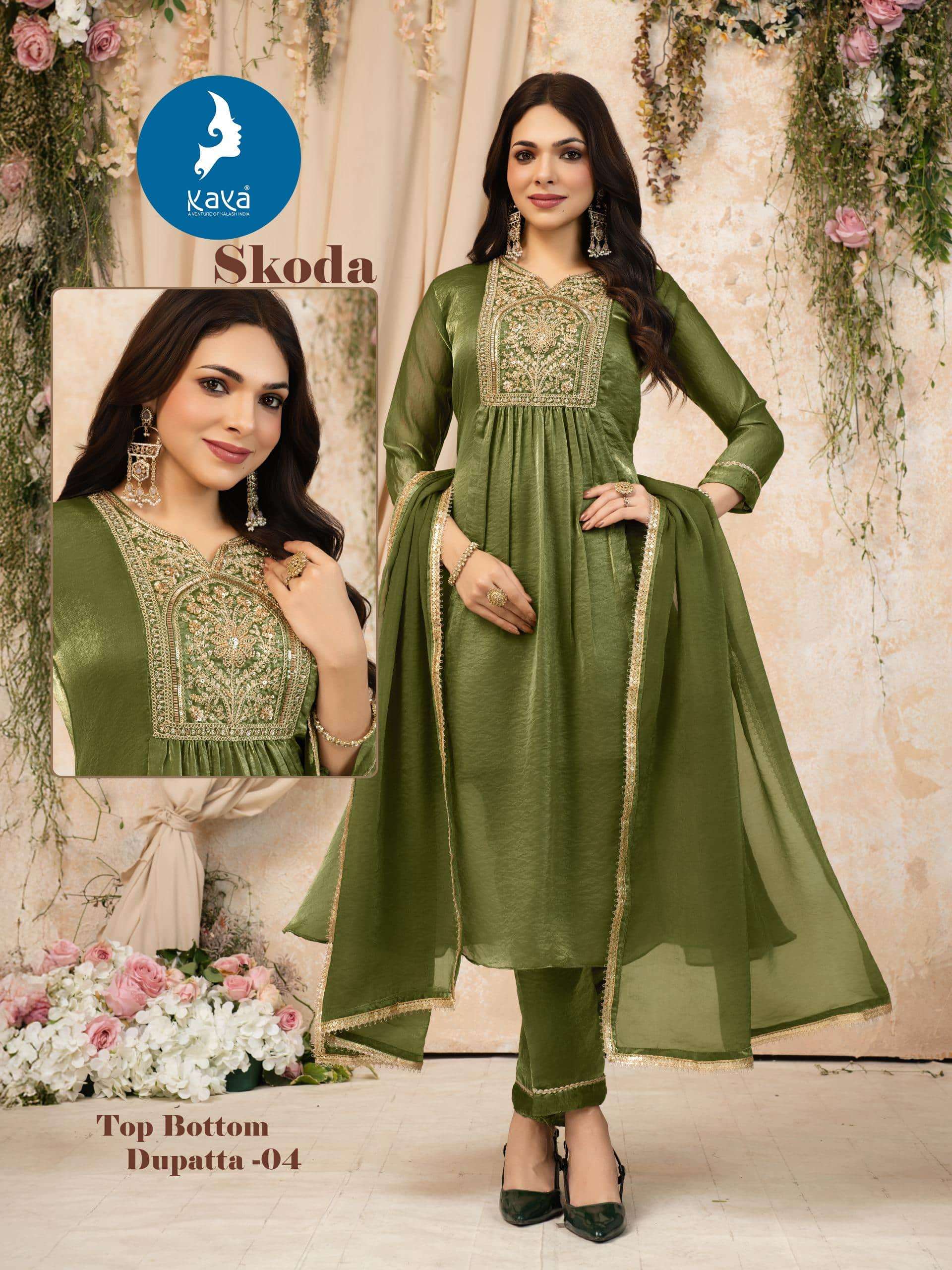 KAYA SKODA 01 TO 05 SERIES PURE FANDY SILK DRESSES-00014