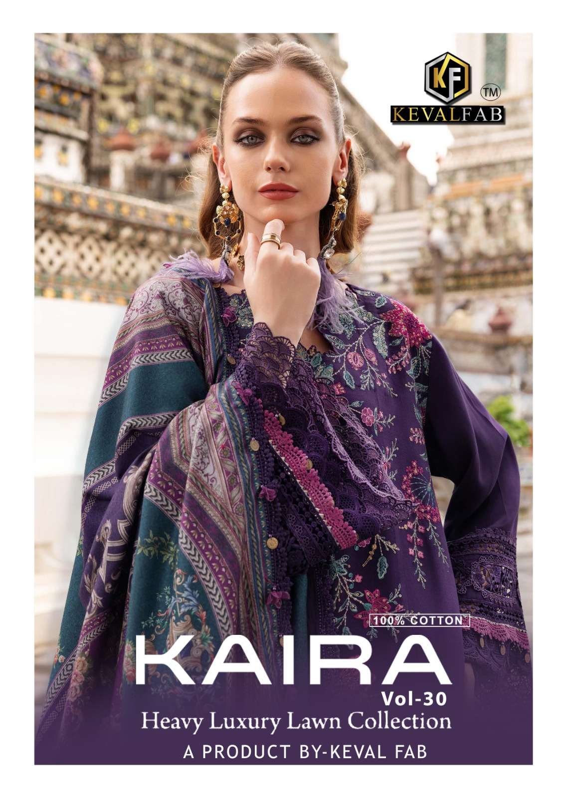 KEVAL FAB KAIRA VOL-30 30001 TO 30006 SERIES PURE COTTON PRINTED PAKISTANI DRESSES-00201