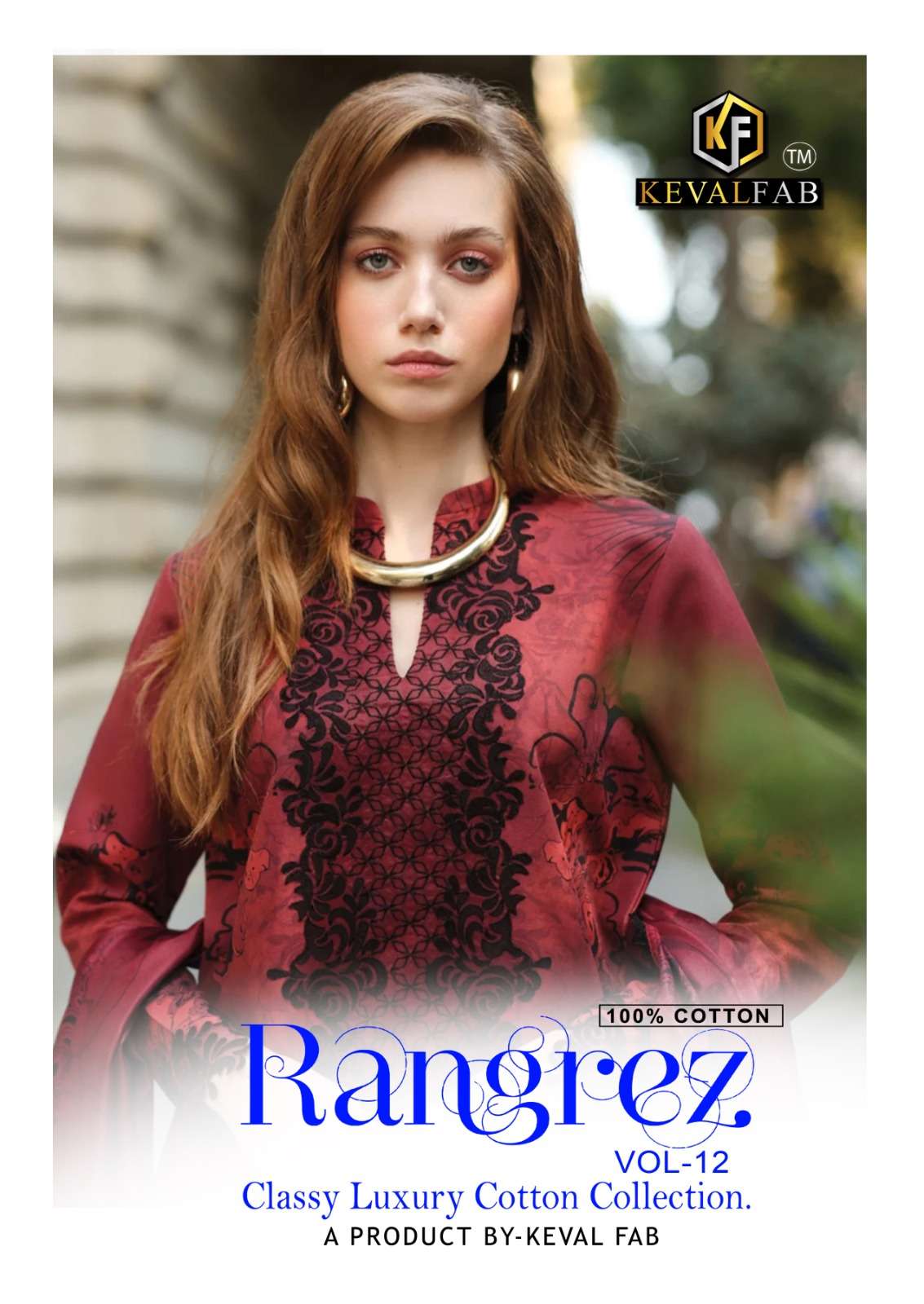 KEVAL FAB RANGREZ VOL-12 12001 TO 12006 SERIES COTTON PRINTED DRESSES-00201