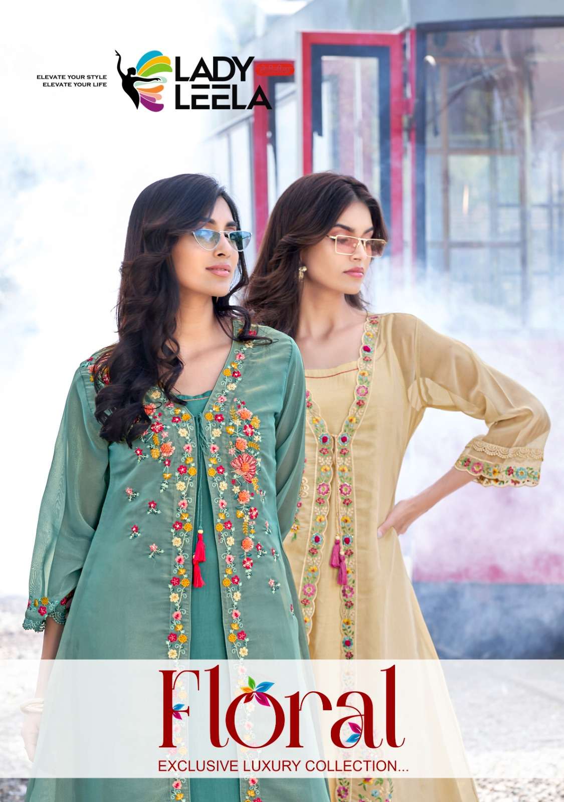 LADY LEELA FLORAL 31111 TO 31116 SERIES PURE ORGANZA EMBROIDERY DRESSES-00028