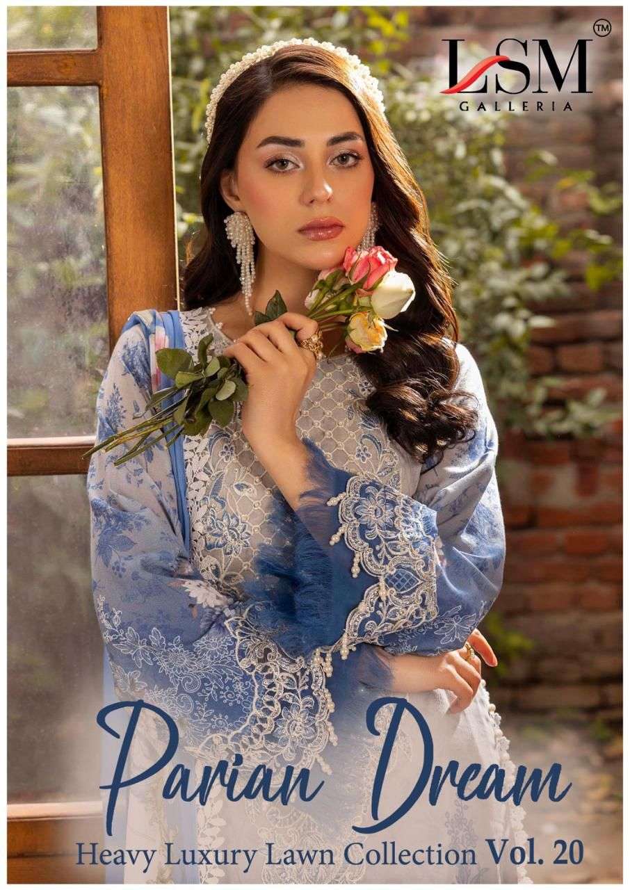 LSM GALLERIA PARIAN DREAM VOL-20 2001 TO 2006 SERIES PURE LAWN PAKISTANI DRESSES-00062