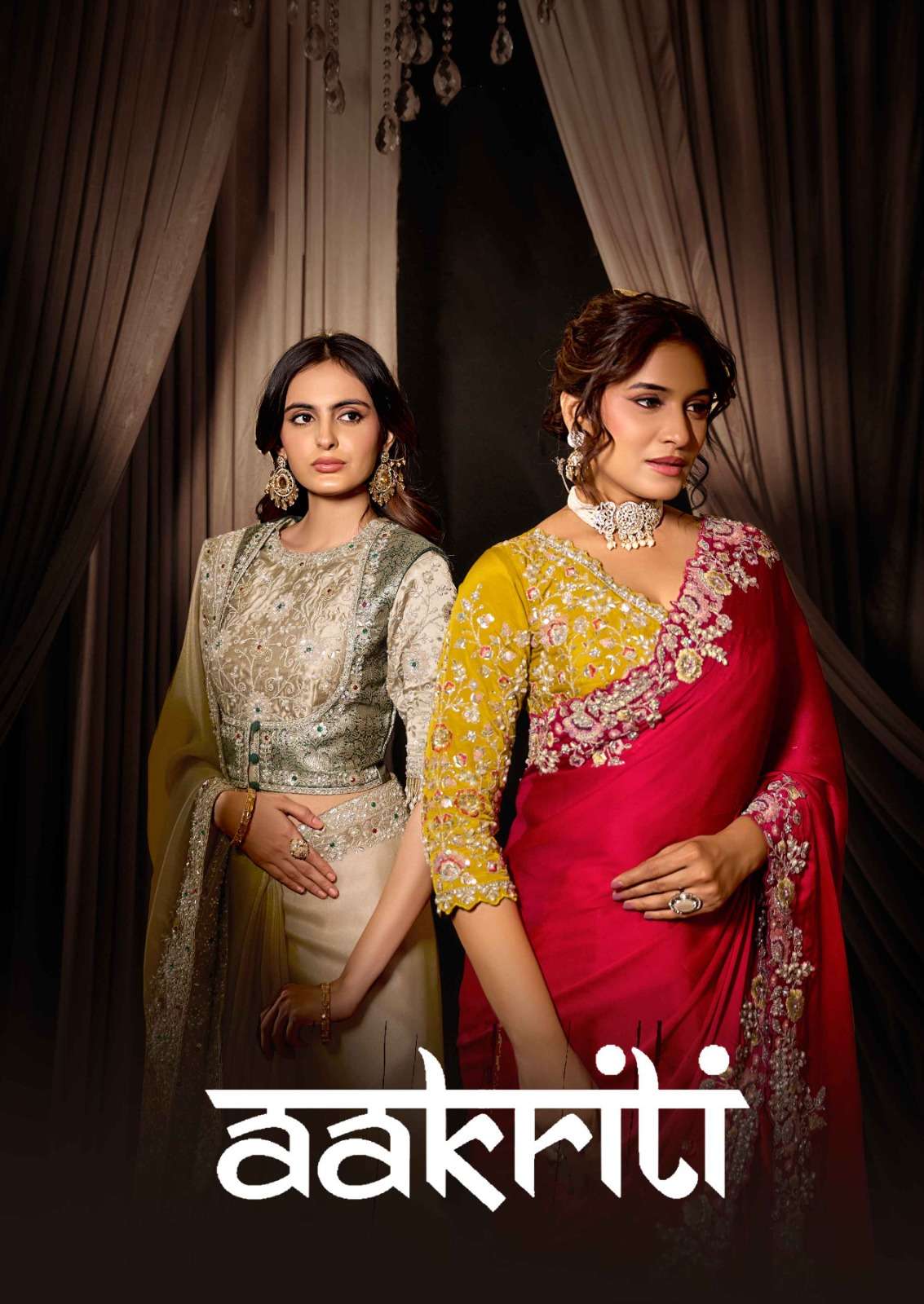 MAHOTSAV AAKRITI 26708 TO 26722 SERIES ORGANZA SATIN PREMIUM SAREES-00276