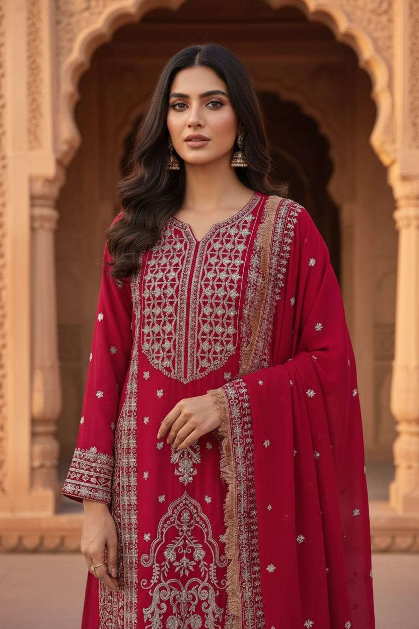  MARYAM’S - 183 GEORGETTE DRESS MATERIAL WITH EMBROIDERY - 00104