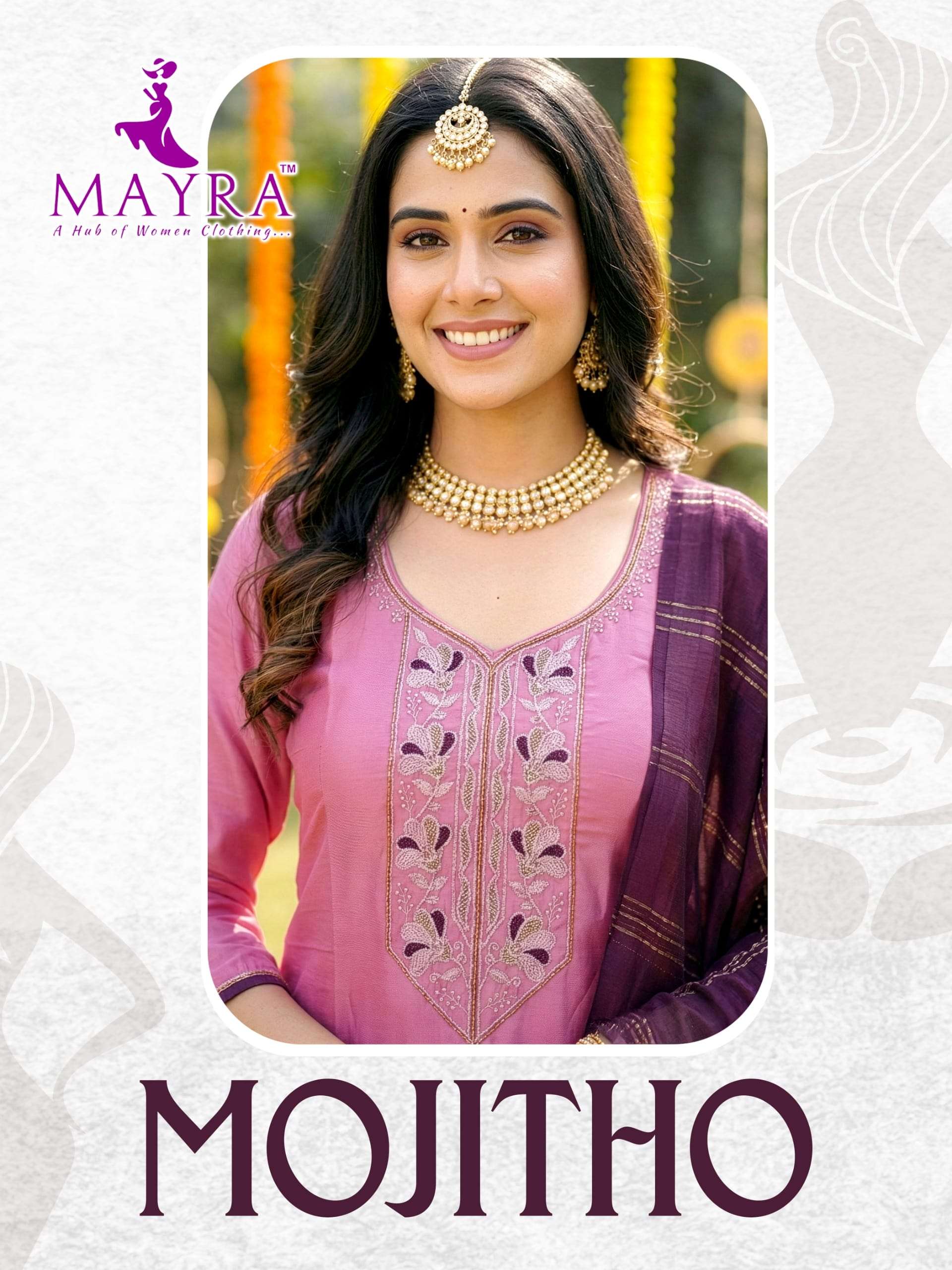 MAYRA MOJITHO 91893 TO 91900 SERIES ROMAN SILK STITCHED EMBROIDERY SUITS SET-00320