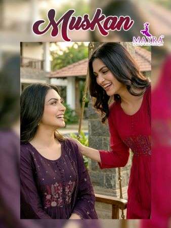 MAYRA MUSKAN ROMAN SILK READYMADE ANARKALI SUITS - 00320