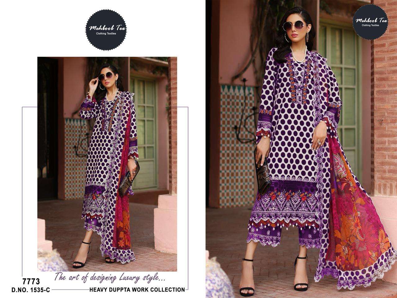 MEHBOOB TEX 1535 A TO B SERIES PURE COTTON PRINTED PAKISTANI DRESSES-00062