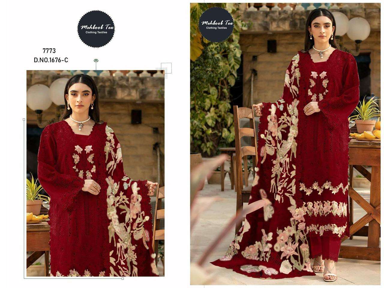 MEHBOOB TEX 1676NX PURE COTTON EMBROIDERY PAKISTANI DRESSES-00071