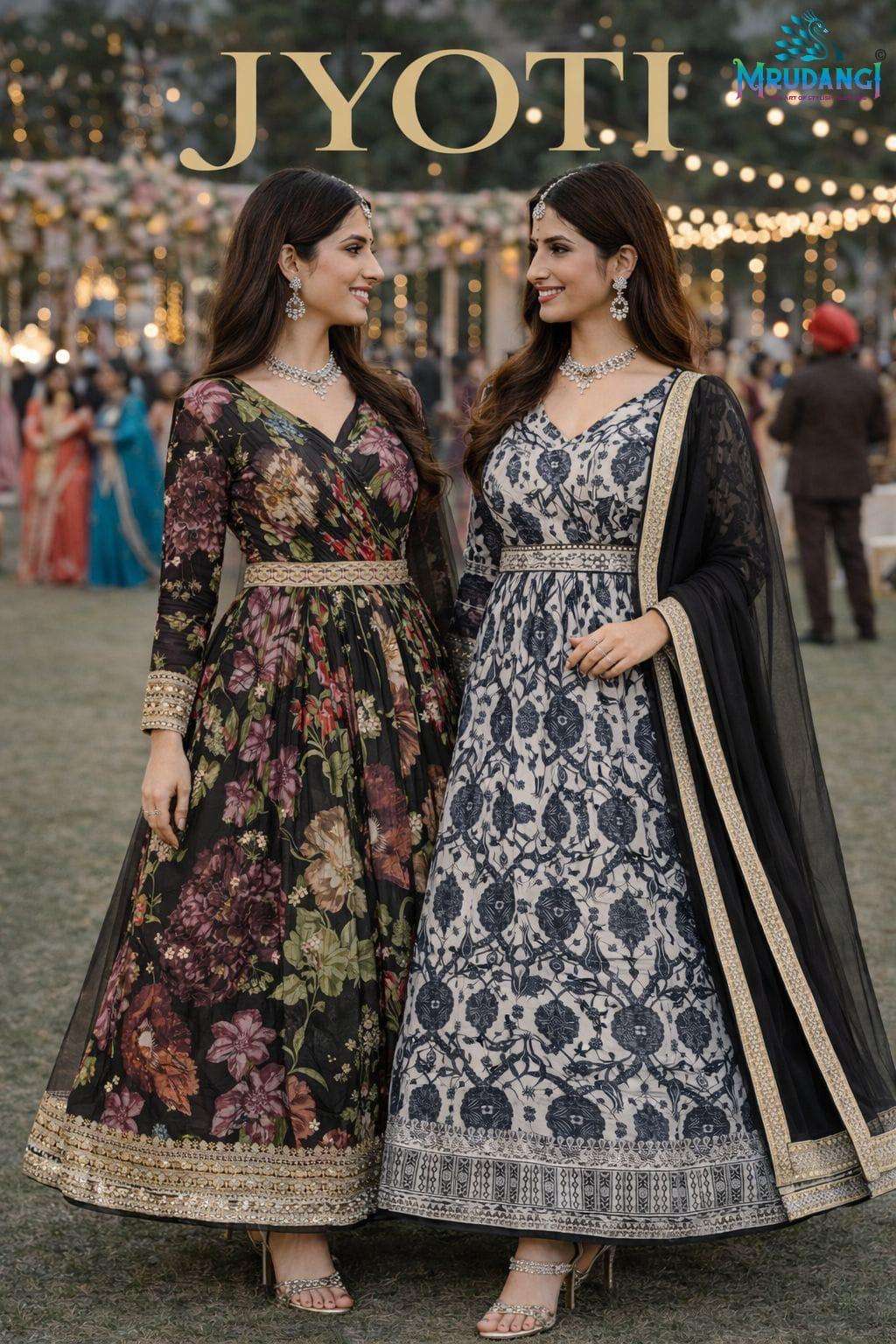 MRUDANGI JYOTI GEORGETTE EMBROIDERY GOWNS - 00095