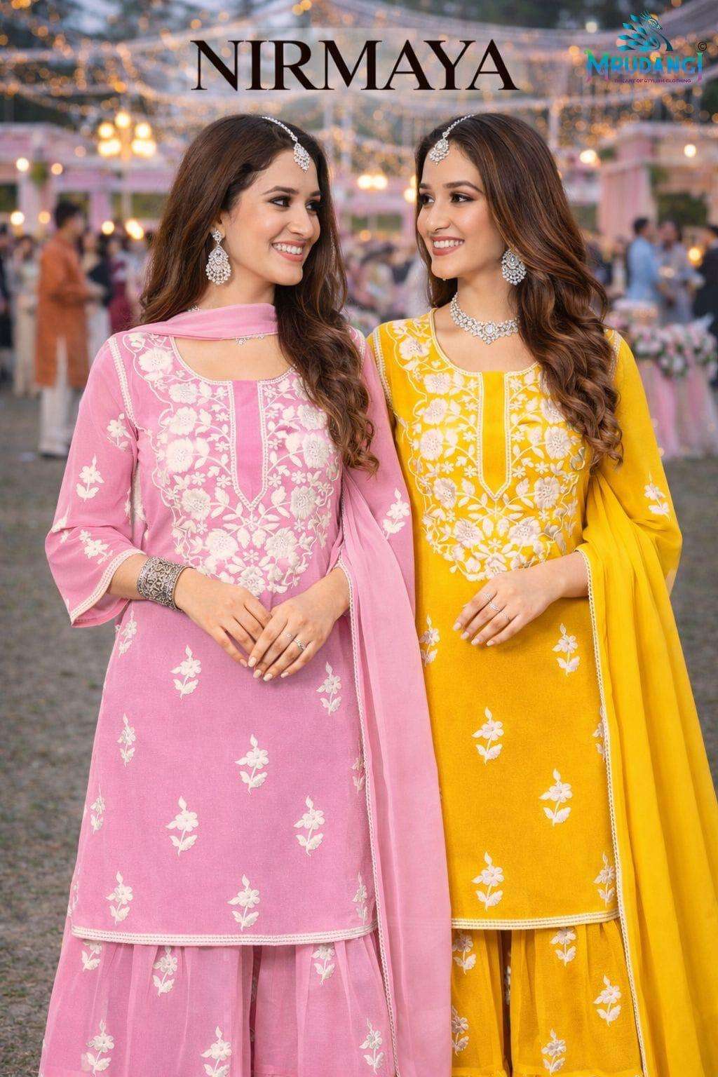 MRUDANGI NIRMAYA GEOREGTTE EMBROIDERY PAKISTANI SUITS - 00095