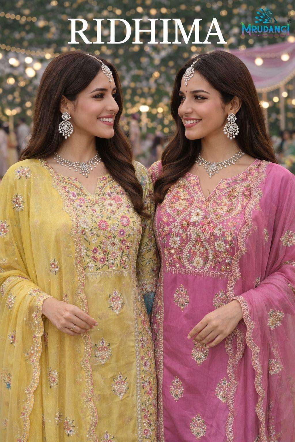 MRUDANGI RIDHIMA PREMIUM REAL SIMAR SILK EMBROIDERY DRESSES - 00095