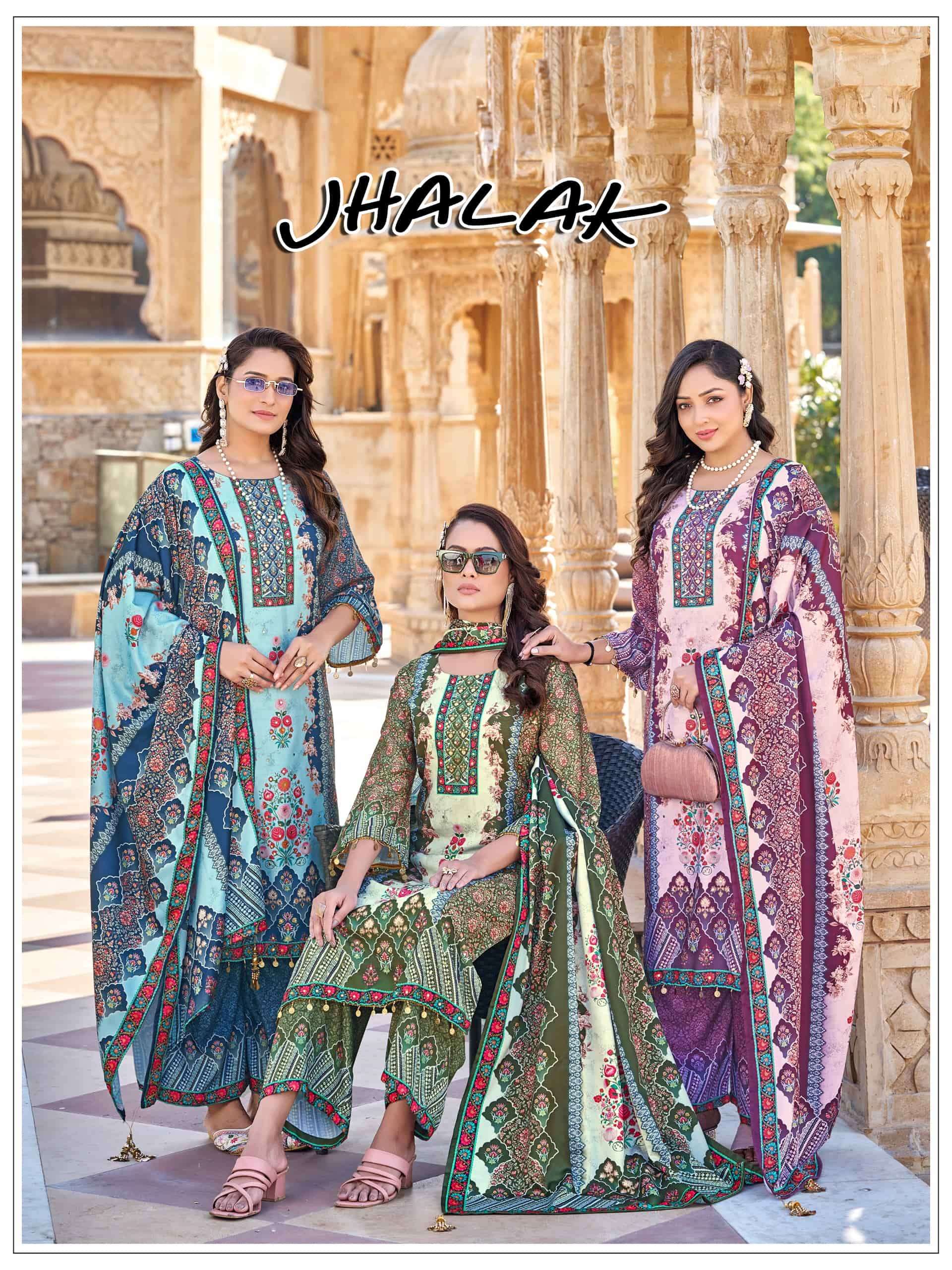MUKESH JHALAK 1001 TO 1004 SERIES SATIN COTTON PRINTED DRESSES-00097